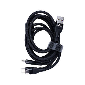 Універсальний зарядний кабель 3 в 1 Type-C/Micro-USB/Lightning