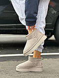 Уги жіночі короткі бежеві на потовщеній підошві короткі замшеві 40 41, фото 6