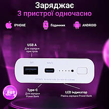 Повербанк з бездротовою зарядкою powerbank Xiaomi 10000 mAh Туре-С і Micro USB, фото 4
