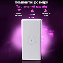 Повербанк з бездротовою зарядкою powerbank Xiaomi 10000 mAh Туре-С і Micro USB, фото 5