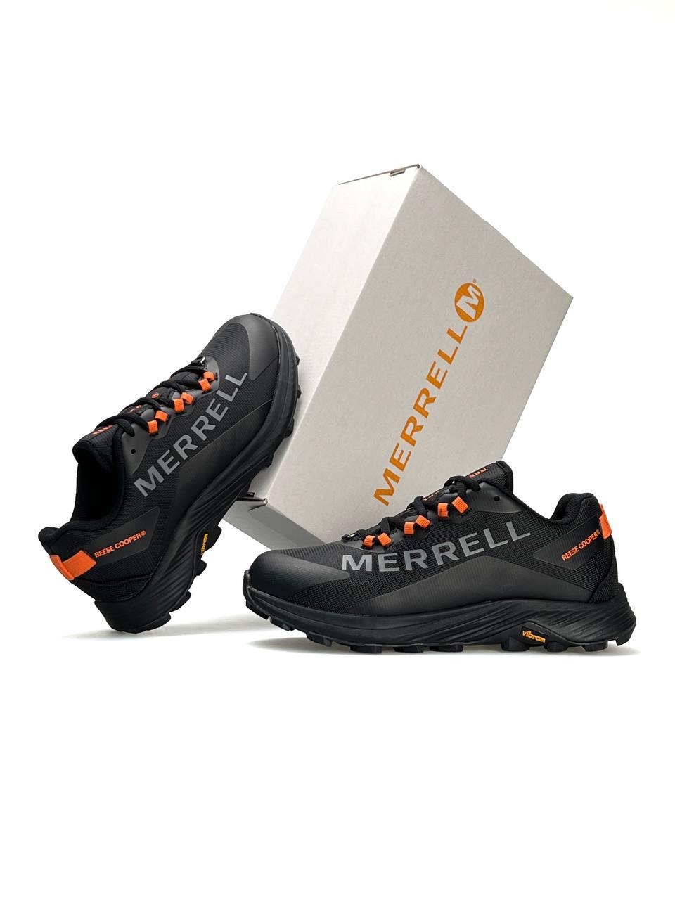 Чоловічі кросівки єврозима Merrell Reese Cooper Black Orange, Мерел чорні водонепрон. текстиль. Чоловіче взуття
