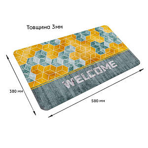 Вологопоглинаючий килимок куби "Welcome" 38*58CM*3MM (D) SW-00001561