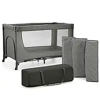 Ліжко-манеж Kinderkraft Joy 2 Dark Grey