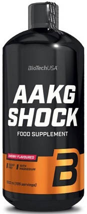 Аргінін BioTech AAKG Shock Extreme 1000 мл Вишня, фото 1