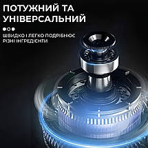 Блендер подрібнювач на 3 л з 2 режимами швидкості Sokany SK-7027 800 Вт м'ясорубка чопер на 4 леза, фото 5