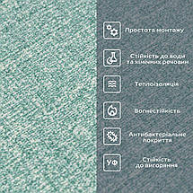 Миючі декоративні самоклеючі шпалери 2800*500*2,5мм YM-11 DEEP GREEN WHITE (D) SW-00002019, фото 5