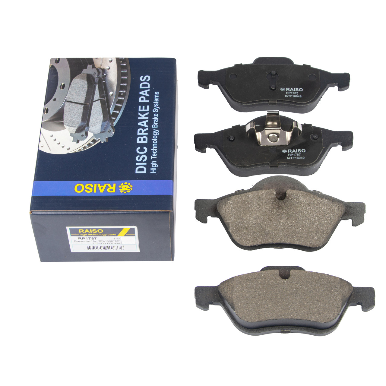 Колодки гальмівні передні Raiso(Швеція) Renault Laguna III , Рено Лагуна 3  01-  #RP1787 UAFRQOZ4, фото 1