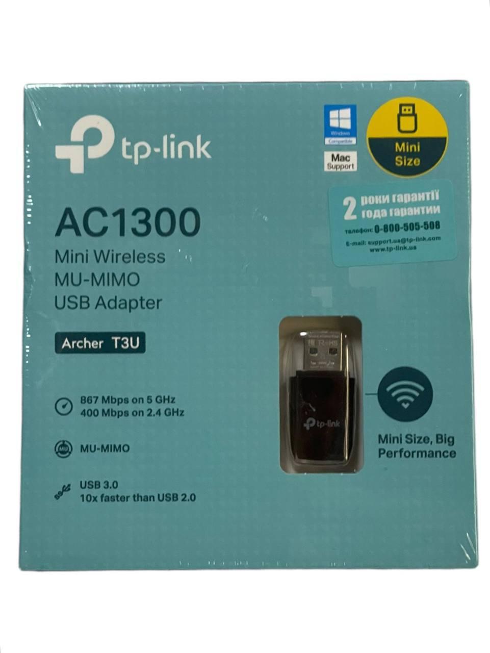 Wi-Fi адаптер TP-Link Archer T3U | AC1300 Міні Wi-Fi MU-MIMO USB-адаптер | Новий