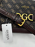 Сумка жіноча Guess через плечі коричневий, фото 6