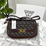 Сумка жіноча Guess через плечі коричневий, фото 2