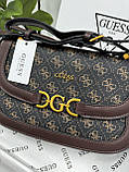Сумка жіноча Guess через плечі коричневий, фото 9