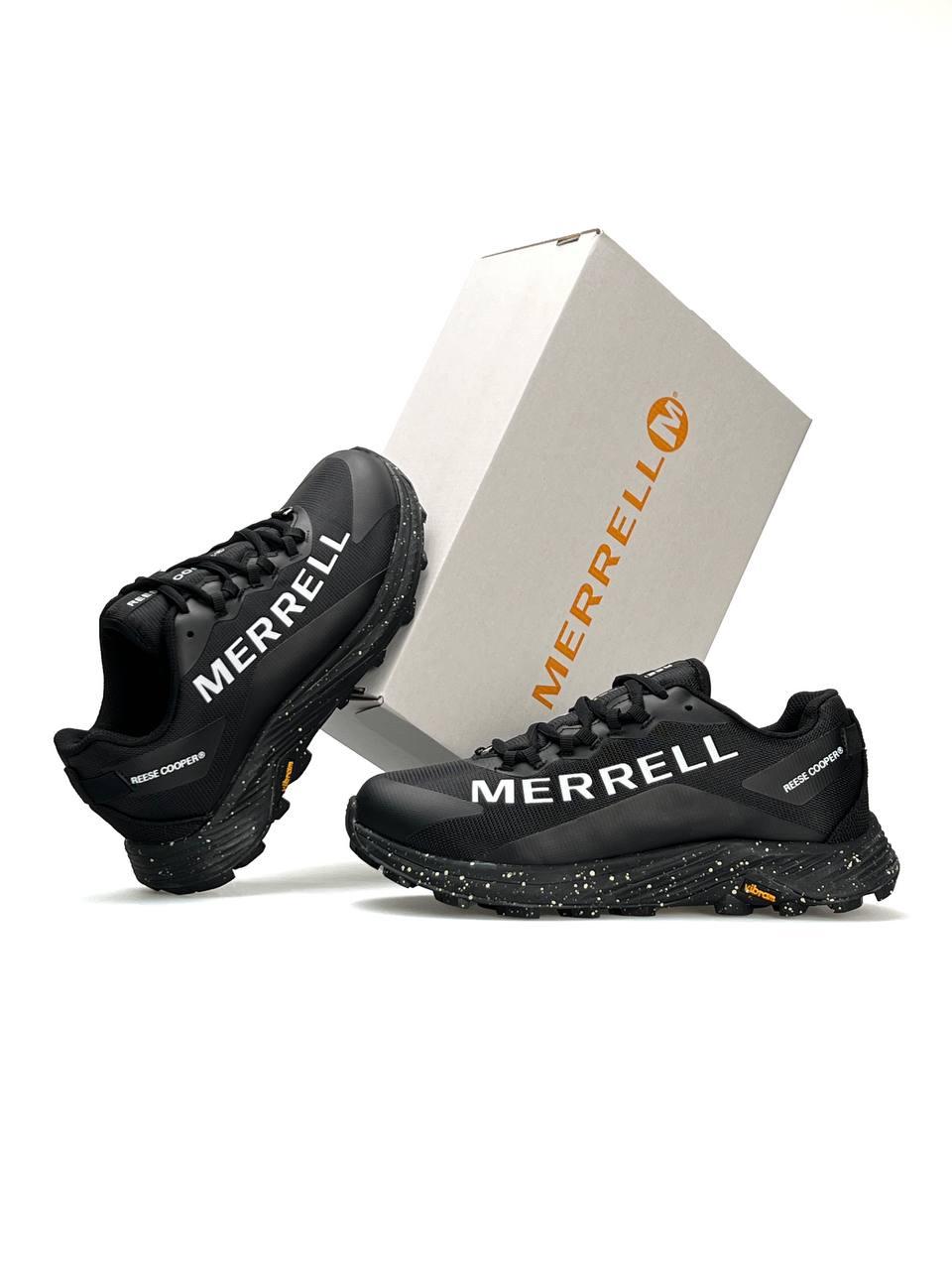 Чоловічі кросівки єврозима Merrell Reese Cooper Black White, Мерел чорні водонепрон. текстиль. Чоловіче взуття, фото 1