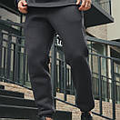 Графітовий спортивний костюм на флісі для чоловіків/ Чоловічий повсякденний спортивний костюм світшот + штани, фото 4