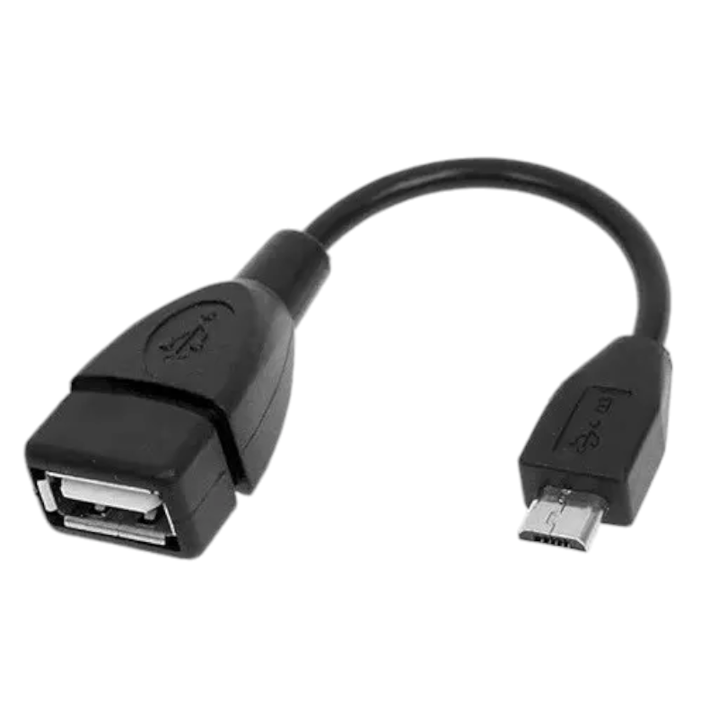 Кабель USB Micro OTG Micro для смартфона і планшета 10 см чорний / Перехідник адаптер для мобільних пристроїв