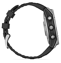 Смарт-годинник Garmin Fenix E – 47 mm, AMOLED Stainless steel with Black silicone band, фото 6