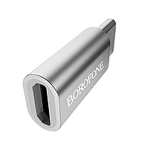 Перехідник Borofone BV4 Micro to Type-C (Сталевий)