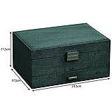 Елегантна зелена скринька для ювелірних виробів Soulima, з замком, багатофункціональна організація прикрас, фото 8