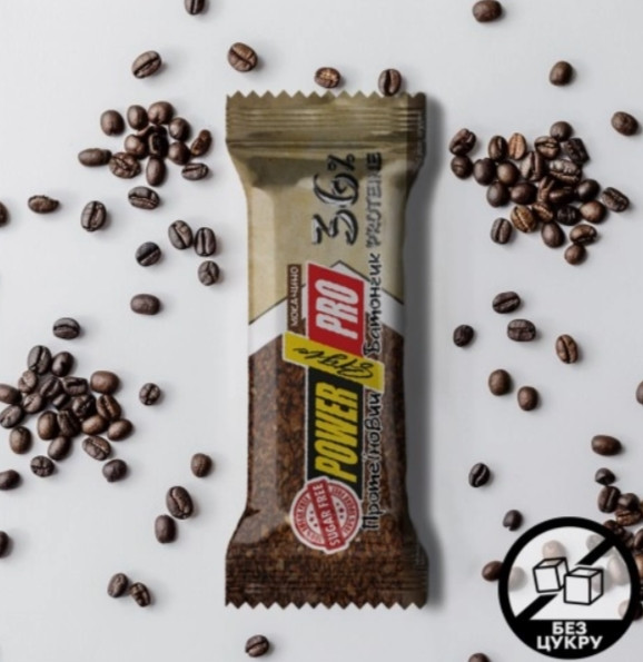 Протеїновий батончик Power Pro Power Pro 36% sugar free 60 г мокачино, фото 1