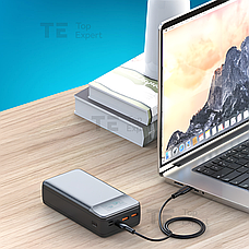 Повербанк XO PR201 USB PD65W 30000 mAh зі швидкою зарядкою повербанк для смартфона планшета - Чорний, фото 6