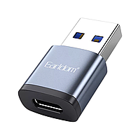 Перехідник Earldom ET-OT61 Type-C to USB темно-сірий