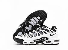 Чоловічі кросівки Nike Air Max Plus Drift White Black Grey Найк Аір Макс Дріфт білі текстиль air-підошва демісезон, фото 3