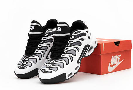 Чоловічі кросівки Nike Air Max Plus Drift White Black Grey Найк Аір Макс Дріфт білі текстиль air-підошва демісезон, фото 1