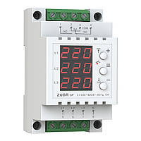 Трифазне реле контролю напруги ZUBR 3F на DIN-рейку 5А