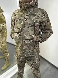 Костюм ESDY Softshell софтшел, тактичний. Мультикам зимовий