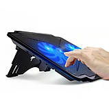 Підставка охолоджуюча під ноутбук 15,6'' Похила стійка для ноутбука з обдуванням і підсвічуванням від USB, фото 10