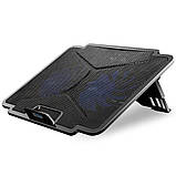 Підставка охолоджуюча під ноутбук 15,6'' Похила стійка для ноутбука з обдуванням і підсвічуванням від USB, фото 9