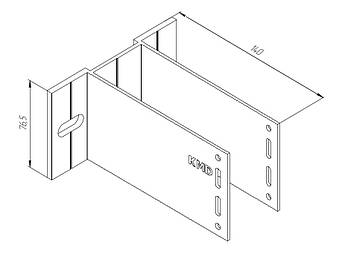 H - кронштейн самонесучий посилений KMD 140*75M