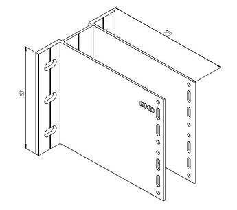 H - кронштейн самонесучий посилений KMD 180*150L