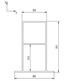 Профіль алюмінієвий самонесуча напрямна  95*80 мм