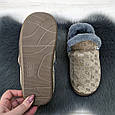 Капці чуні жіночі теплі з хутряним опушенням коричневі Gvozdika 4587, фото 4