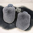 Тапочки хутряні жіночі закриті сірі NUO NUO 4594, фото 5