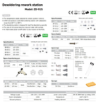 Демонтажна паяльна станція ZD-987, відсмоктування припоя, 200W, 160-480 °C, Zhongdi, фото 6