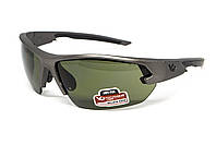 Захисні окуляри Venture Gear Tactical Semtex 2.0 Gun Metal (forest gray) Anti-Fog, чорно-зелені в оправі кольору "темний металік", фото 3