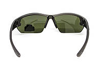 Захисні окуляри Venture Gear Tactical Semtex 2.0 Gun Metal (forest gray) Anti-Fog, чорно-зелені в оправі кольору "темний металік", фото 7