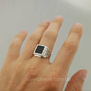 Чоловіча срібна печатка. Кільце срібло 925. 21.5 розмір, фото 8