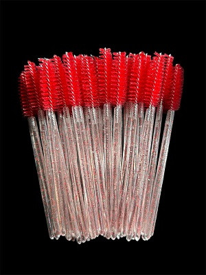 Щіточки нейлонові для вій і брів 50шт/уп (Червоний колір), фото 1