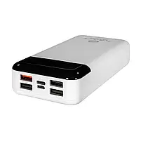 Повербанк 20000mAh Power Bank Kraft KPB-2120FCL White 22.5W QC3.0 LED-ліхтар (43-00053), фото 3