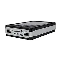 Повербанк з сонячною панеллю 10000mAh Power Bank Kraft KPB-1012SL Black LED-ліхтар (43-00090), фото 5