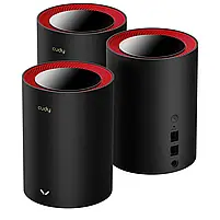 Маршрутизатор WiFi Mesh-система WiFi 6 2.5G Cudy M3000 Black (3-Pack) 3 штуки дводіапазонні AX3000 (73-00510), фото 6