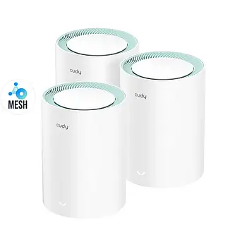 Маршрутизатор WiFi Mesh-система WiFi 5 Cudy M1300 (3-Pack) 3 штуки дводіапазонні гігабітні AC1200 (73-00511)