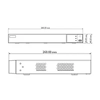 IP-відеореєстратор 16-канальний 16Mp TVT TD-3316H2-16P-B2-B з 16 портами PoE (77-00439), фото 3