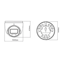 IP-відеокамера 8Mp TVT TD-9584S4-C(D/PE/AW2) White f=2.8mm, ІЧ+LED-підсвічування, з мікрофоном (77-00414), фото 3