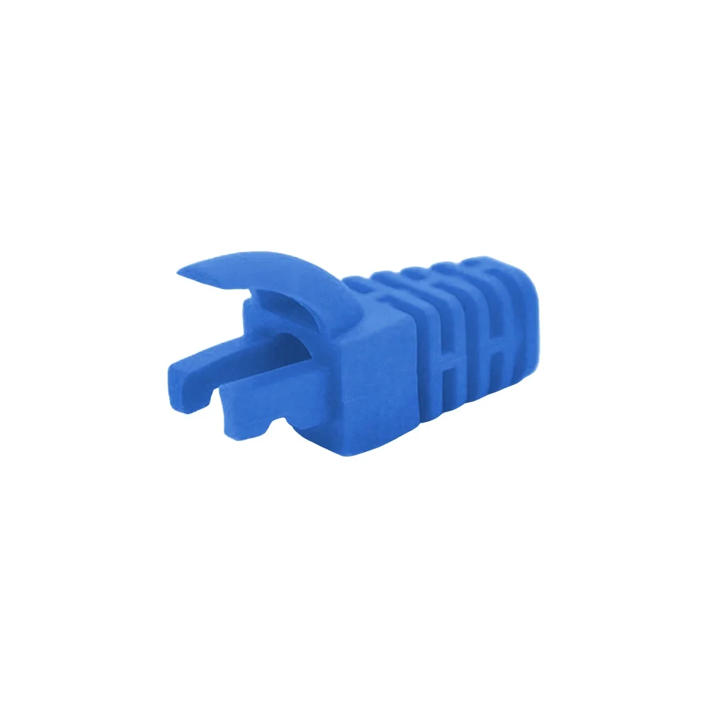 Чохол ізолюючий для роз'єму RJ-45 Cat.5/Cat.6, ПВХ синій, 100 шт. (74-00096)