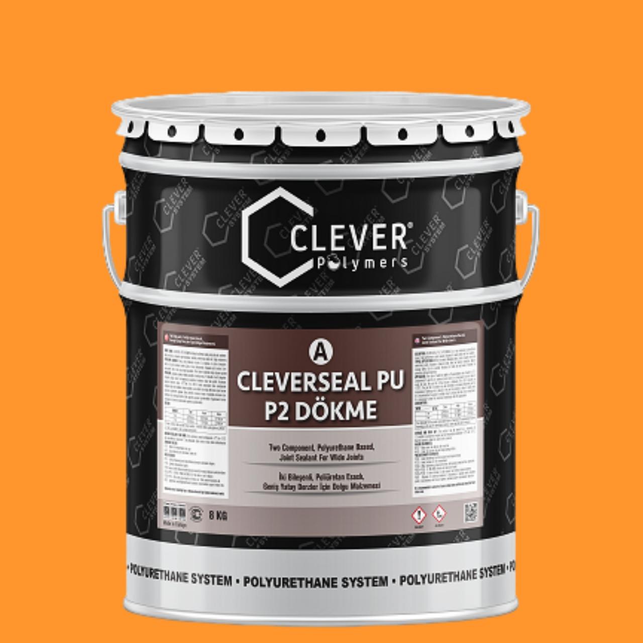 Герметик поліуретановий двокомпонентний для ізоляції широких горизонтальних швів сірий CLEVERSEAL PU 2K 12 кг