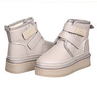 Жіночі сірі шкіряні уги Hengji 80045