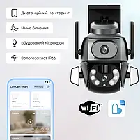 IP PTZ-відеокамера з WiFi 4Mp (2*2Mp) Light Vision VLC-9692WI10ZL f=4+8mm, ІЧ+LED-підсвічування, з мікрофоном (75-00205), фото 6